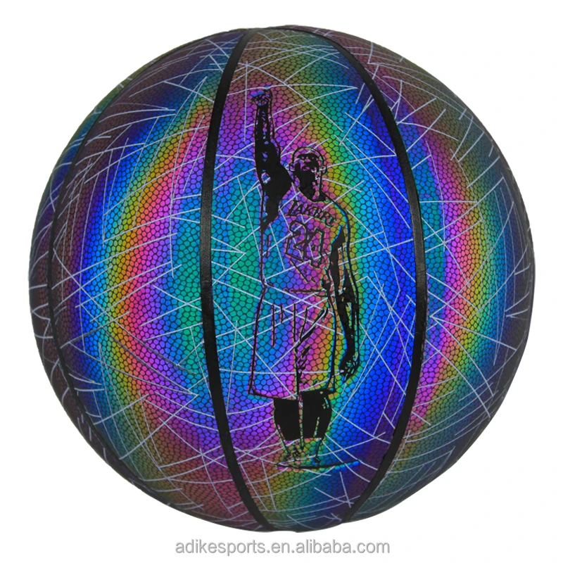 

adike baloncesto bolas de basquete basket glow in the dark ball holographic glowing basketball, Custom personality color