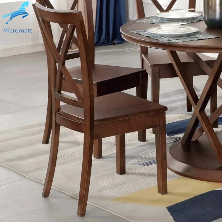 

Factory Direct Sale Simple Style Strong Brown Color Dining Room Furniture Solid Wood Dining Chair