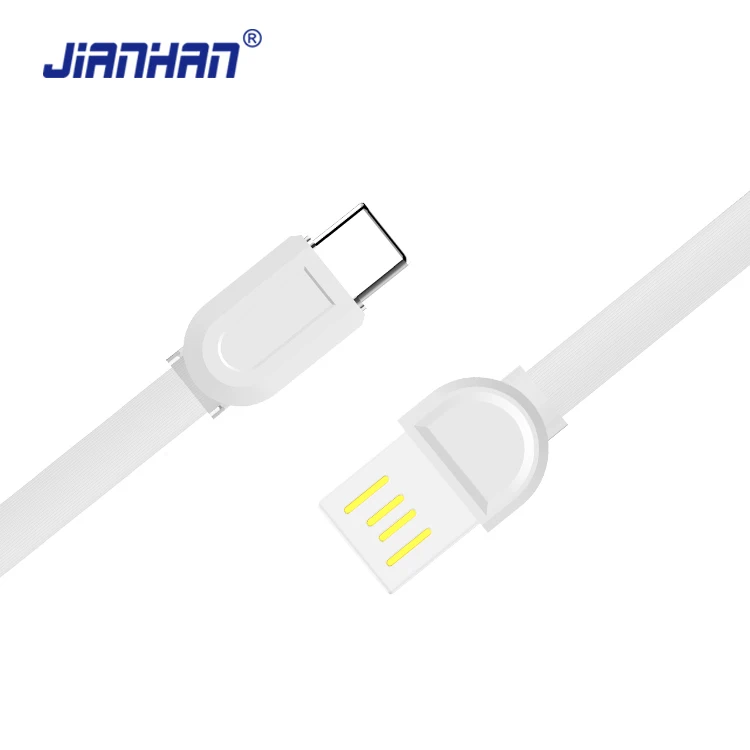 Jianhan 3A Led Light Fast Charging Usb Type C data Cable for mobile