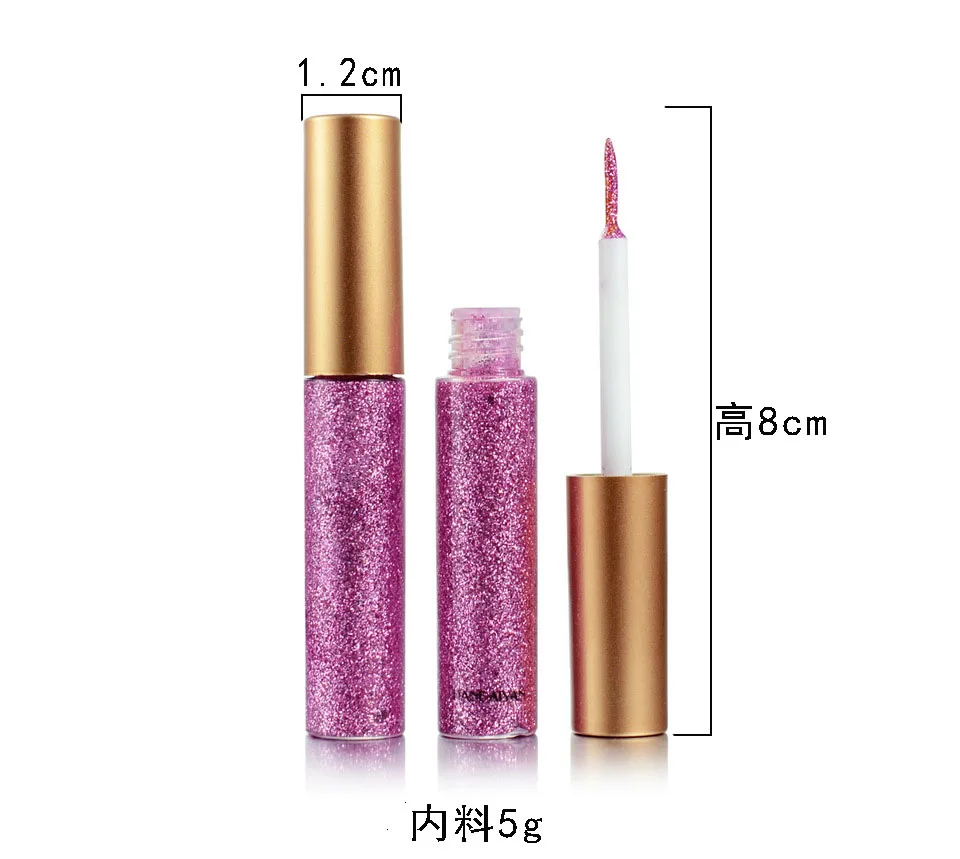 

Wholesale 10 color Glitter Waterproof Liquid color eyeliner pencil