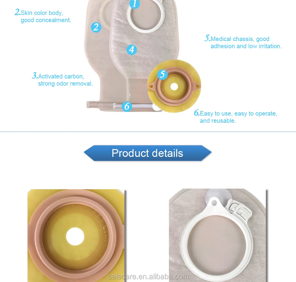 2 Pise Stoma Colostomy Bags Colostomy Disposable Bag