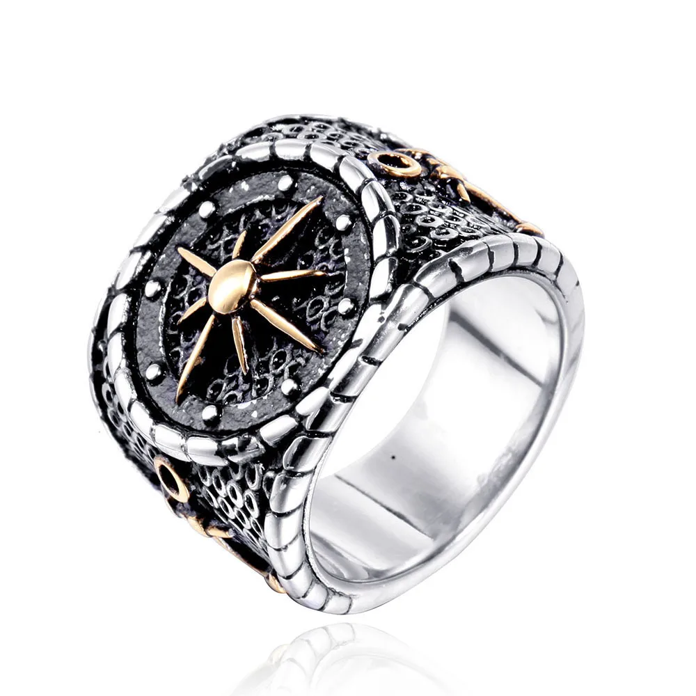 

Fashion anchor titanium steel ring personality retro men's ring jewelry