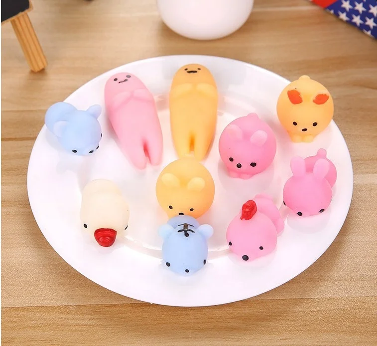 
Amazon hot selling mini toys animal anti stress reliever kawaii mochi squishy tpr toy 