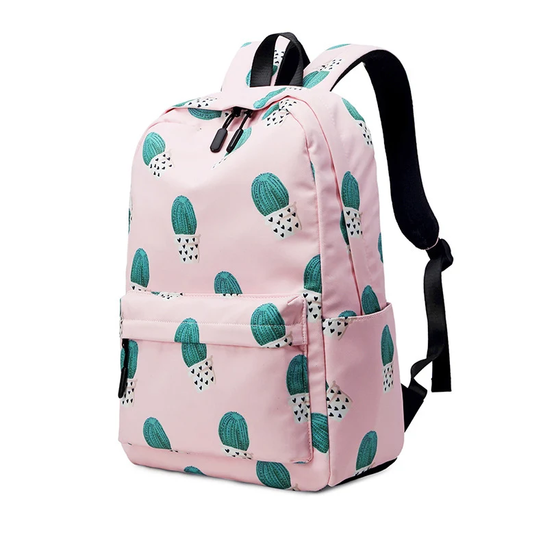 

Wholesale bagpack allover sublimation printing student school bookbag hologram cactus pattern backpack for college girls