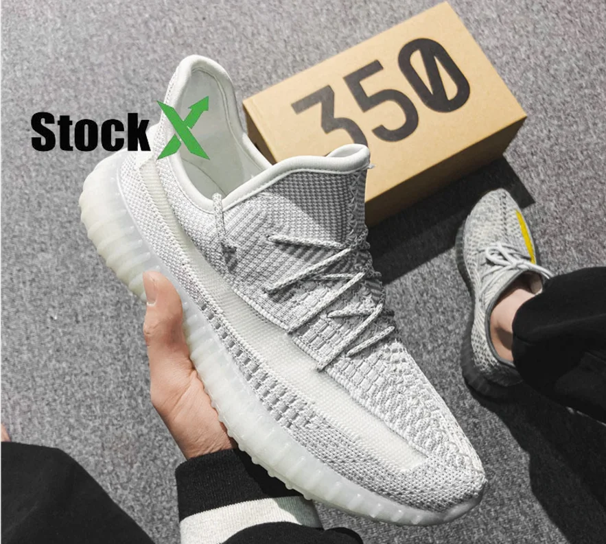 

2020 New Design Woven Upper Yezzys Lundmark Reflective Glow Breathable Fashion Sneakers 350 V2 Running Sport Women Tenis S