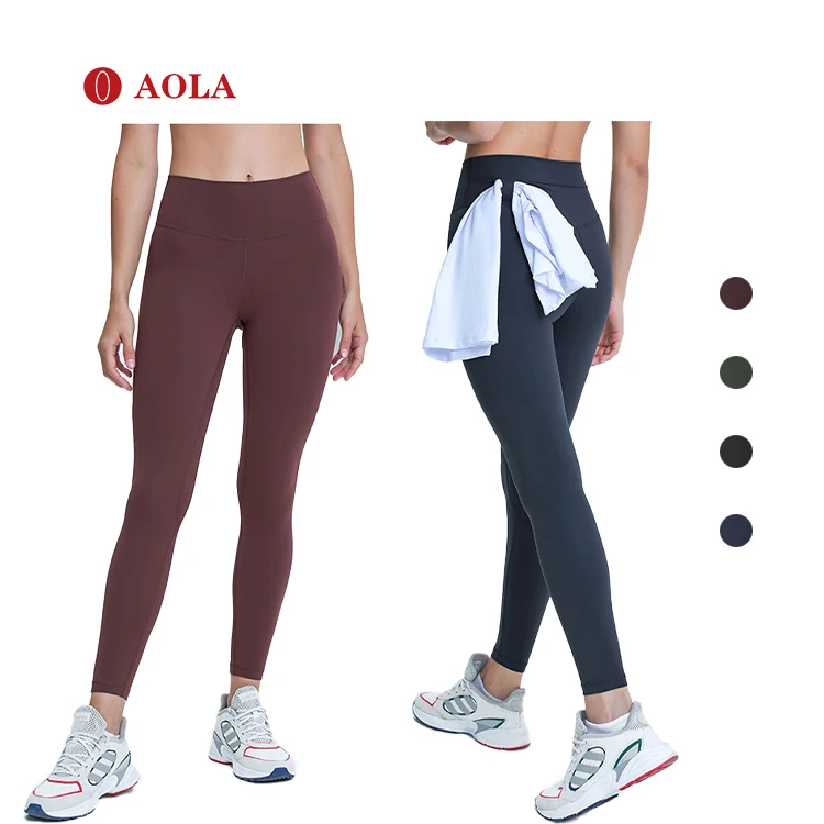 

AOLA With Logo Yoga Pants Sexy High Waisted Sport New Print Wear Custom Sportwear Women Leggings, Picture shows