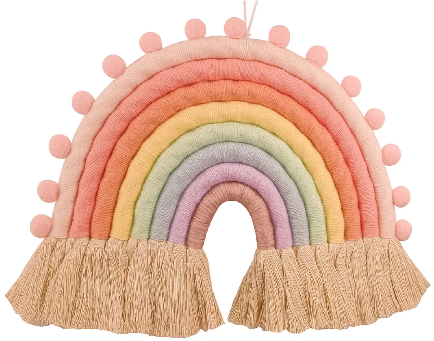 

Large Macrame Rainbow Wall Hanging Nursery Boho Decor Kids Room