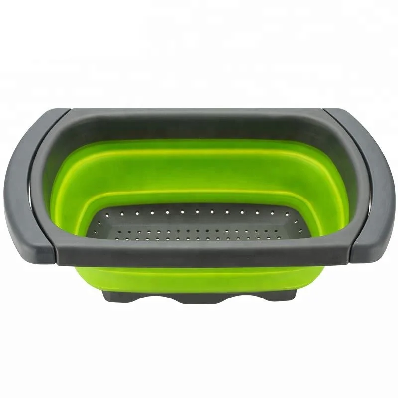 Collapsible Over Sink Colanders/Kitchen Basket Strainer for Vegetable and Fruit