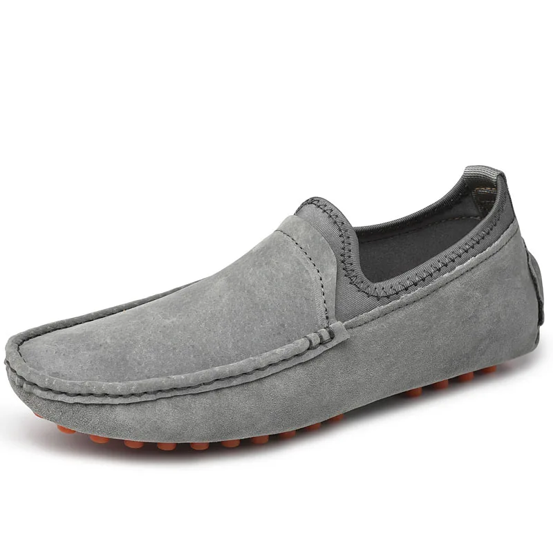 

Large Size Men Slip on Casual Driving Loafers Business Dress Leather Shoes, Black/grey/brown/khaki