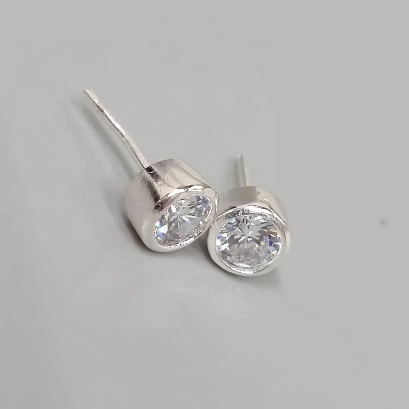 

925 sterling silver earrings gold plated jewelry birthday gift Elegant elaborate zircon CZ 925 silver hoop earrings, White gold (rose gold, yellow are avaliable)