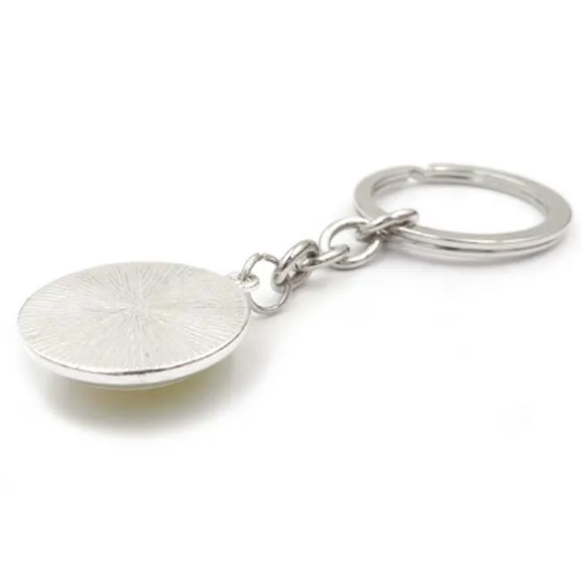 
custom colorful glass photo Crystal KeyChain for Wedding Souvenir 
