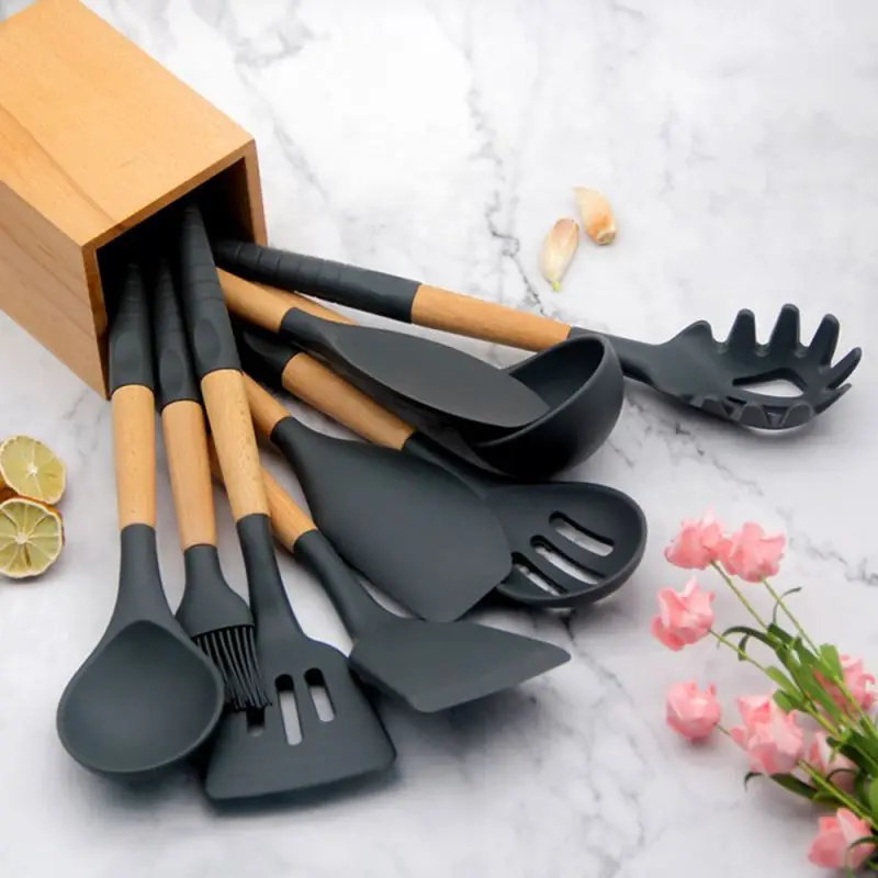 

Kitchenware Kitchen Tools Silicone Stainless Steel Kitchen Cooking Utensils Products