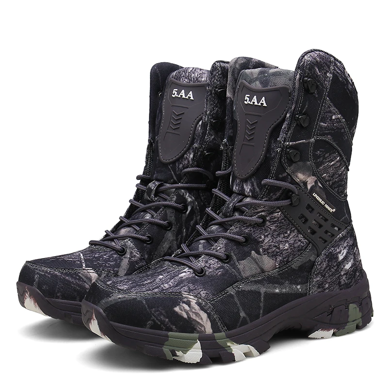 

Custom rubber mens hiking waterproof camouflage Lightweight Combat Boots Durable Suede Leather Work Boots Desert Boots