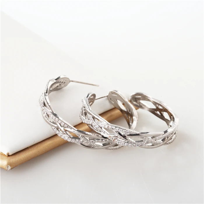 

XuQian New Styles Vintage Circle Hooping Women Earrings, Silver&gold