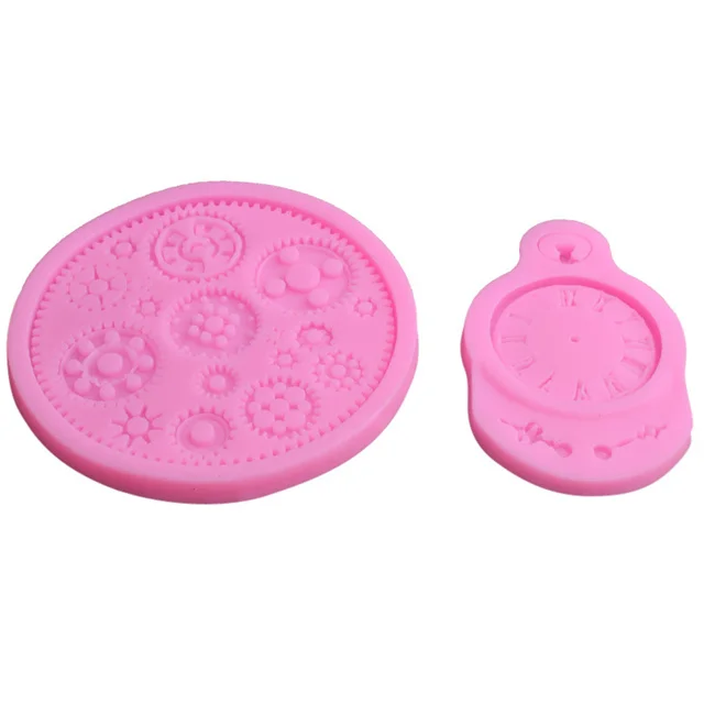 

New Clock Cake Decoration Fondant Silicone Mold Handmade Clay DIY Tool Kitchen Accessories, As show