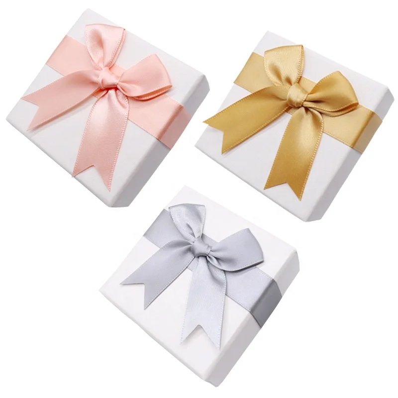 

Jewelry Gift Box Ring Necklace Bow Gift Box Support Customization, Picture