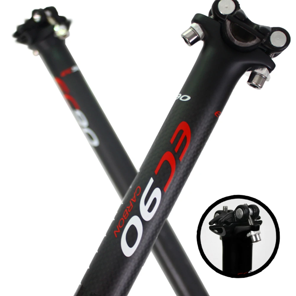 

EC90 Full Carbon MTB Bicycle seatpost 27.2 30.8 31.6-350/400MM seat tube road Bike Seatpost, Black matte