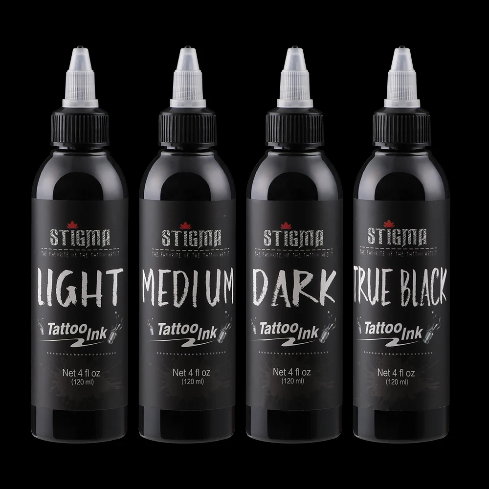 

Solong Brand Professional STIGMA Body Tattoo Black Ink Set 4OZ 4 Color Ink Kit