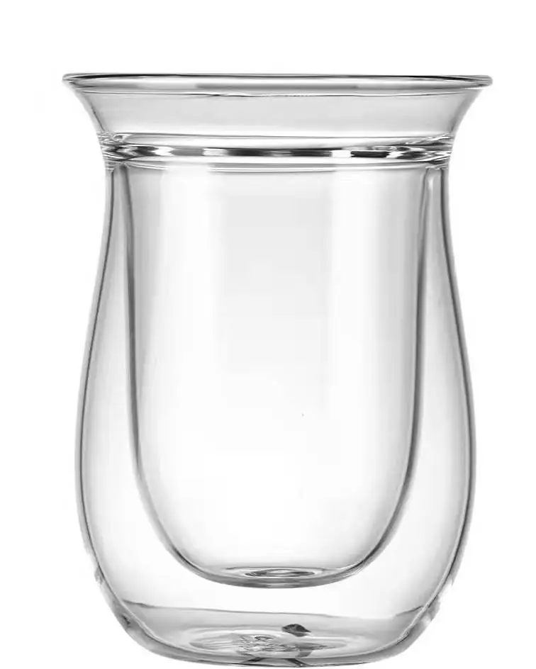 

Single edge espresso Mug 4-piece set, transparent borosilicate glass coffee cup
