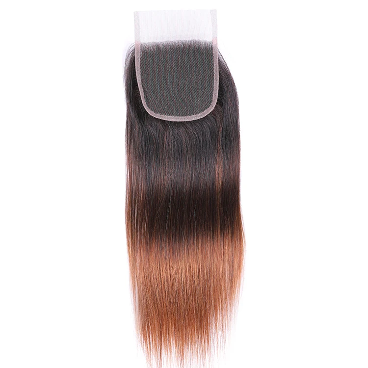 

Drop Shipping 4*4 1B/4/30 Straight Hair 360 Closure Human Hair Human Hair Lace Closure