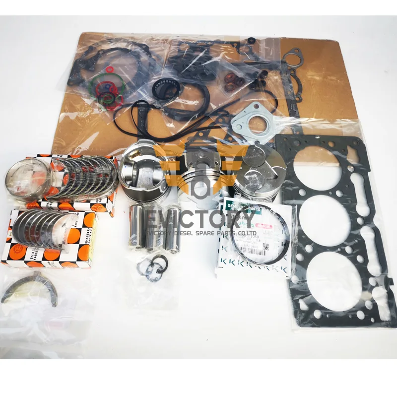 

For Kubota repair parts D1005 Overhaul Rebuild Kit piston ring cylinder head gasket bearing