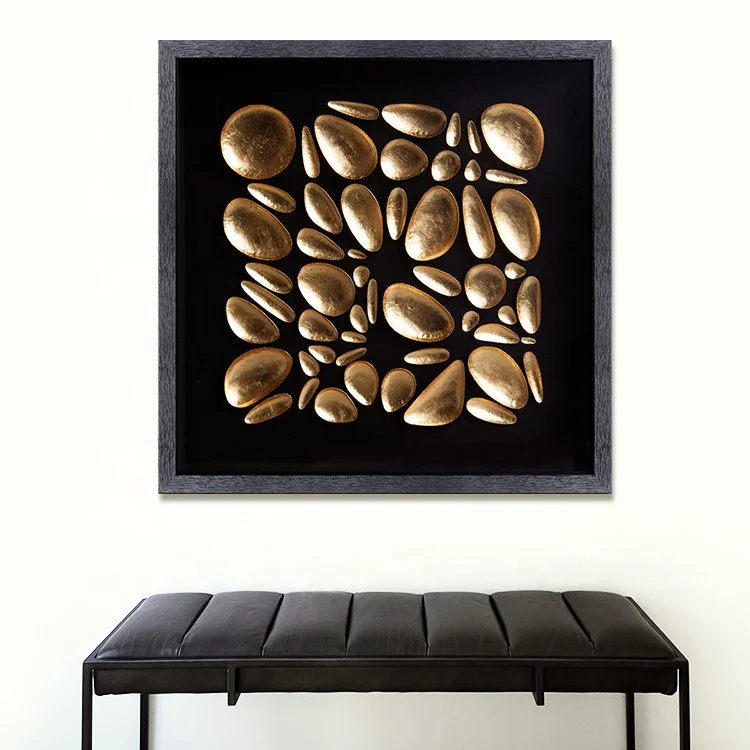 Contemporary Interior Design Home Decor Use Gold Shadow Box Wall Decor