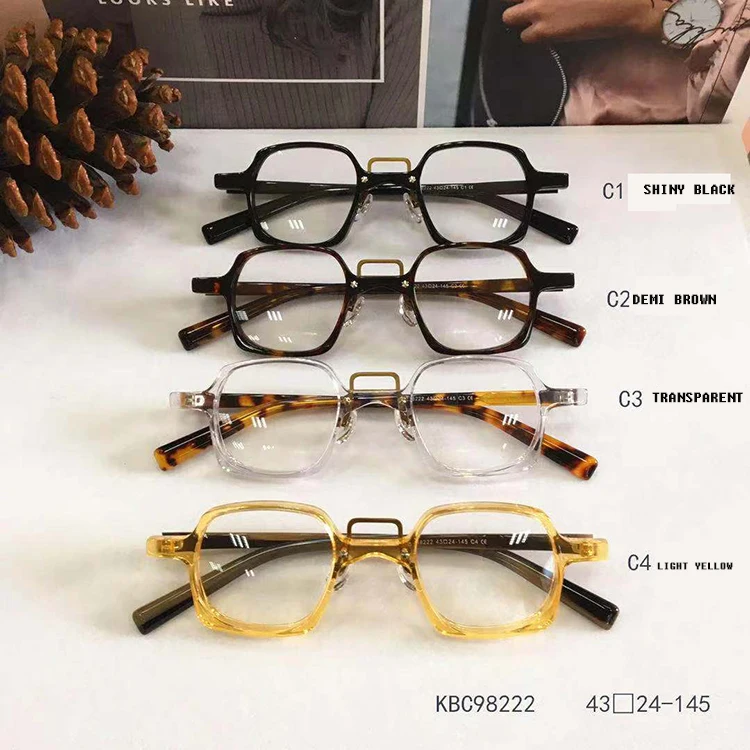 

2021 Retro Acetate Optical Frames Unisex Italy Design Eyeglasses Irregular Small Square Men And Women Eyewear