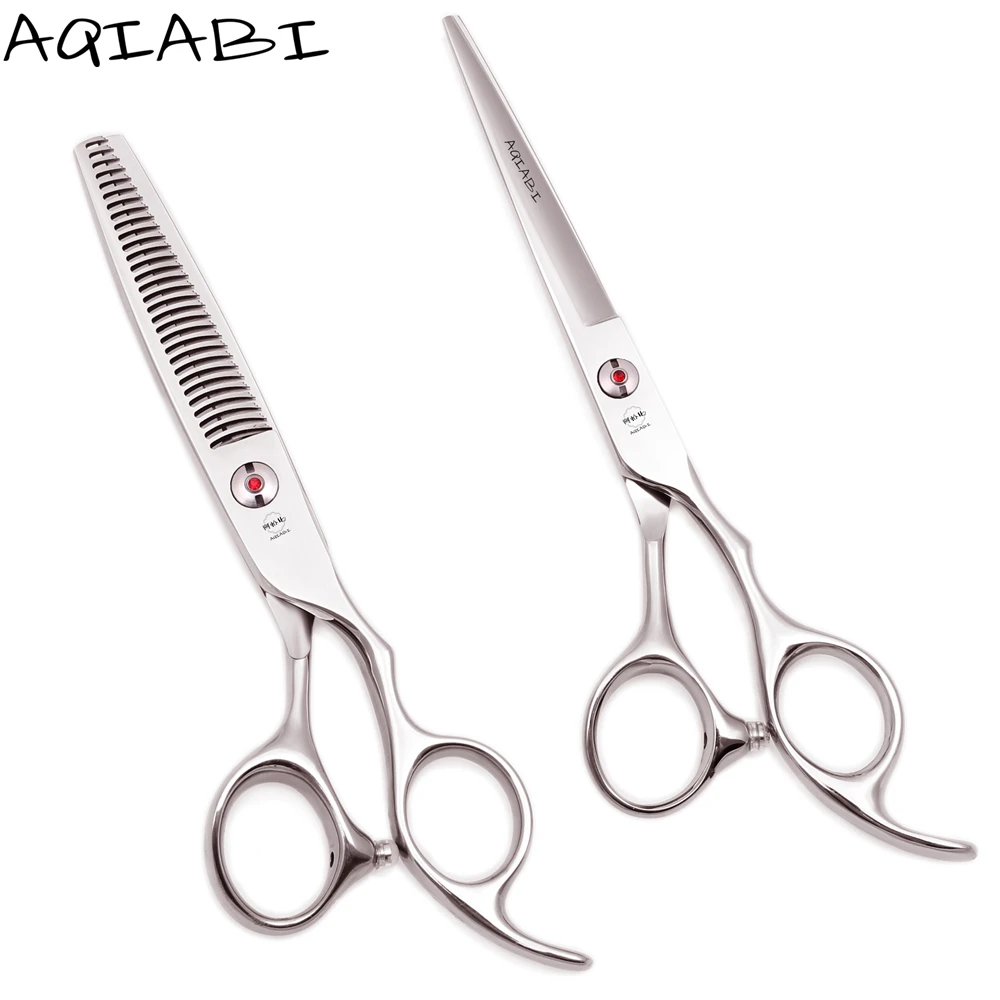 

Hair Cutting Scissors 6'' JP 440C Thinning Scissors Professional Barber Scissors Red Diamond A2003, Shiny