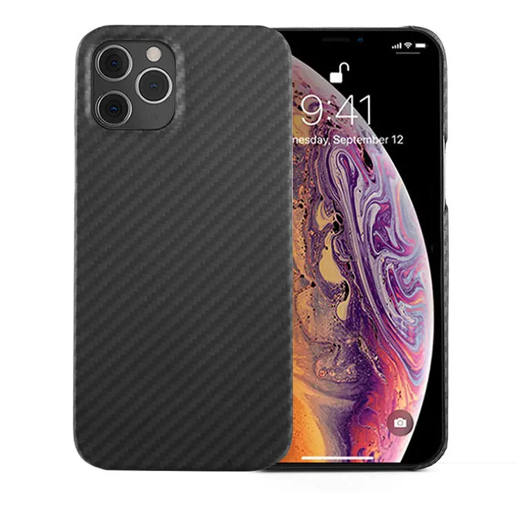 

Wholesale iphone13 mini Aramid Kevlar carbon fiber for iphone 13 pro max phone case, Black