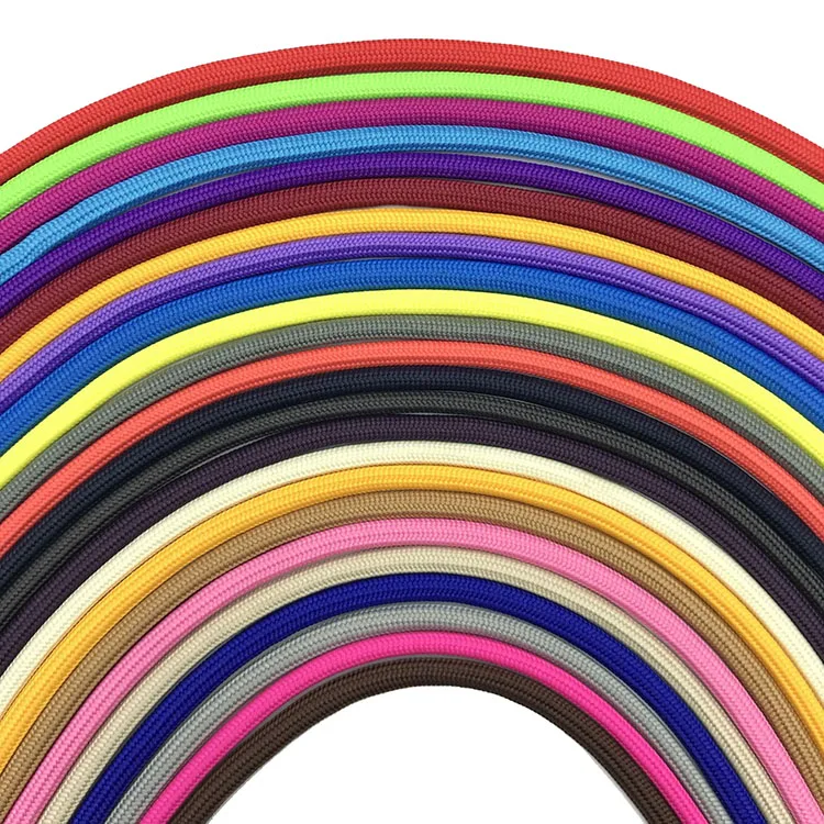 

Hot Selling Colorful Round 5mm 6mm Hoodie Cord Drawstrings Polyester Braided Cord Shoe Round Rope Drawstring Cord For Garment, 224 kind of colors or accept customized
