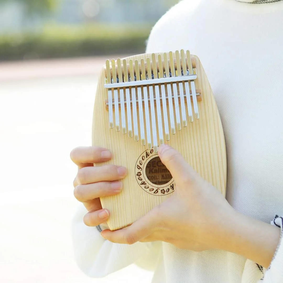 

China supplier 15 Keys Spruce wood Sanza Finger Thumb Keyboard Musical Instrument Kalimba