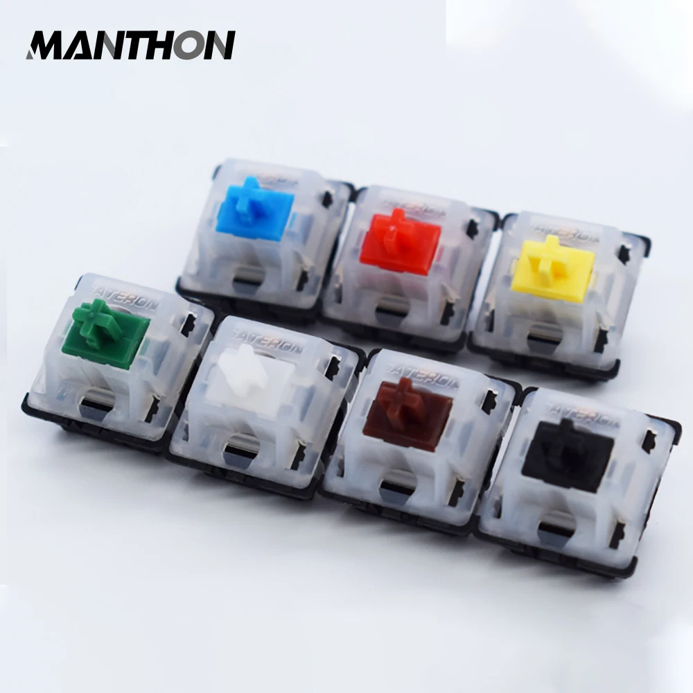 

Gateron Switches Milky Top Black Bottom Yellow Black Switches for Mechanical Keyboard 5 Pin Keyboard Switch