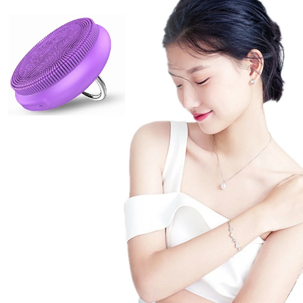 

Cheap Factory Price facial cleansing face brush silicone cleanser brush 2020 limpiador facial electrico