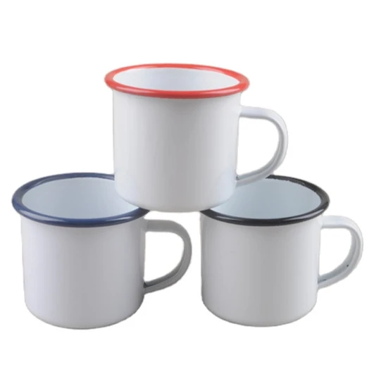 

OEM custom make porcelain enamelled steel custom printed metal enamel mug custom tea mugs, Customized colors acceptable