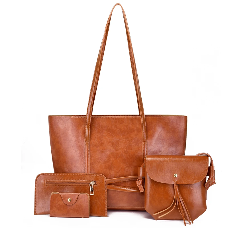 

Wholesale new women handbags set PU leather handbags with purses large capacity handbags for ladies, 40*13*30cm(handbag)