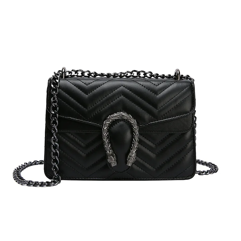 

Hot Sale PU Leather Messenger Bag Women Quilted Shoulder Bag Designer Crossbody Bags Black, 6 colors