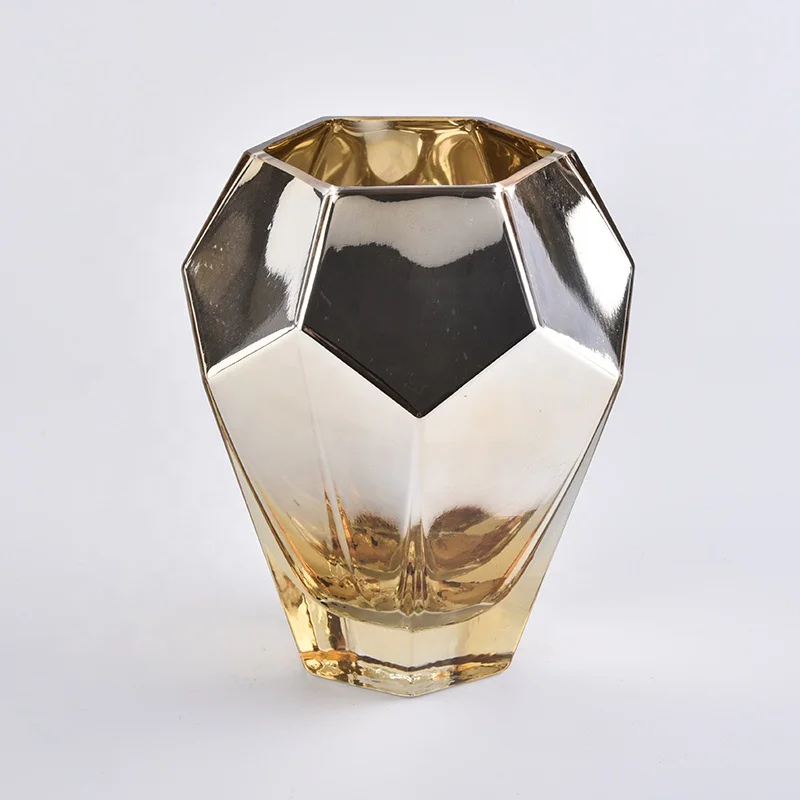 Gold Geometric Glass Candle Holder Wholesale