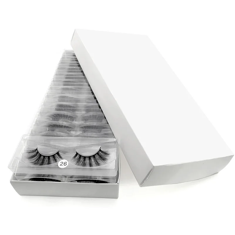 

Packaging custom private label 1 pair faux individual 3d mink eyelashes wholesale eyelash extension bulk, Natural black
