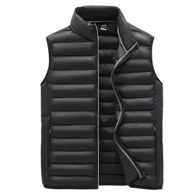 

2020 autumn and winter men fashion stand collar thicken down cotton warm padded vest, Picture