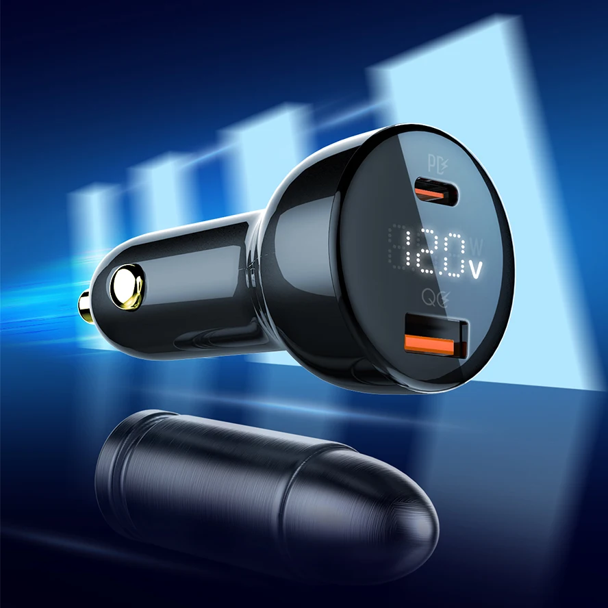 

LDNIO C101 3 In 1 Car Quick Charge Laptop Mobile Cell Phone 30W Qc3.0 Dual 65W Pd2.0 Type C High Power 2 Ports Car Charger