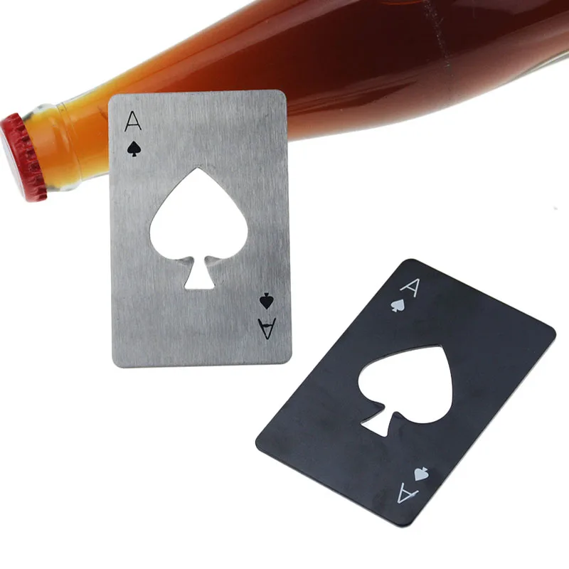 

Ywbeyond Party Favors Poker Bottle Opener Playing Card Ace of Spades Bar Tool Beer Bottle Cap Opener Gift Kitchen Tools