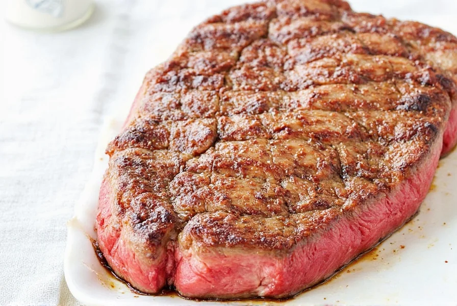 Steak sizzling on the grill
