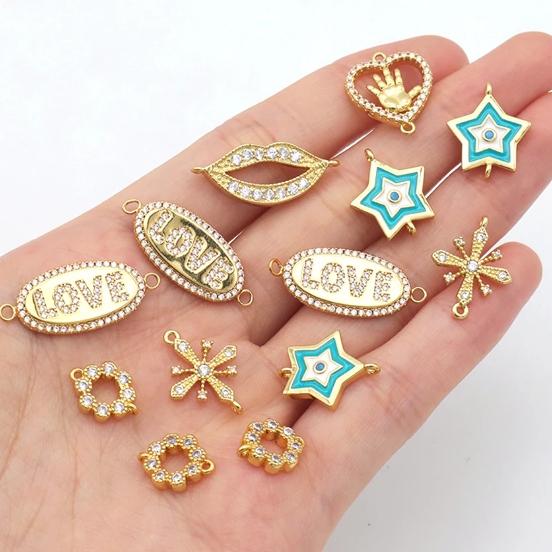 

Hot selling summer wholesale fashion woman jewelry crystal bracelet bangle charms 18K gold plated charms