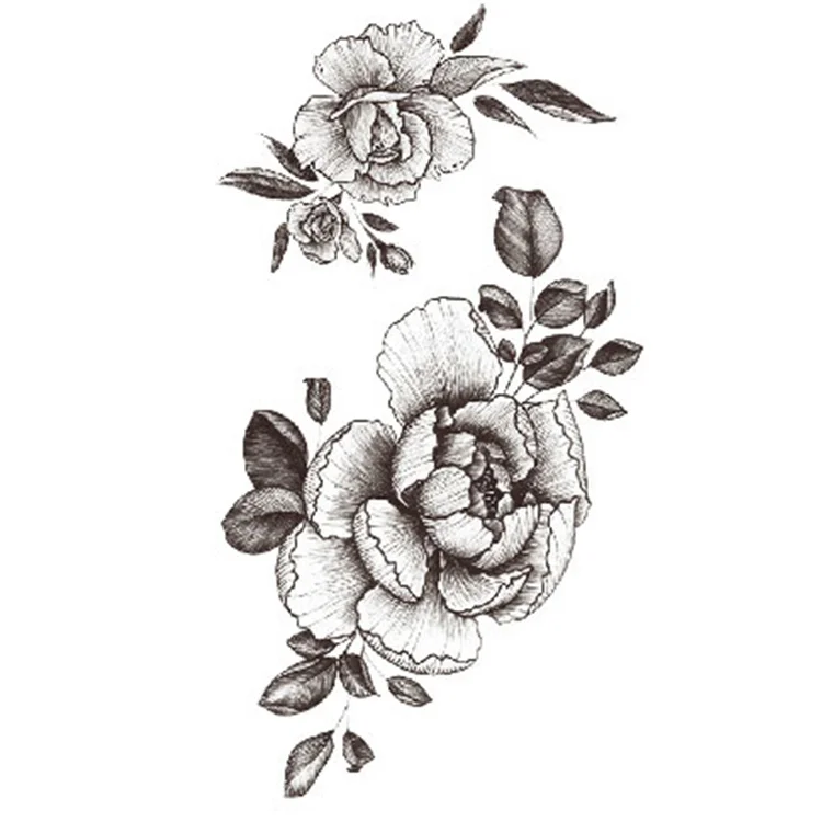 

New style sexy flower patterns temporary beauty tattoo sticker, Cmyk