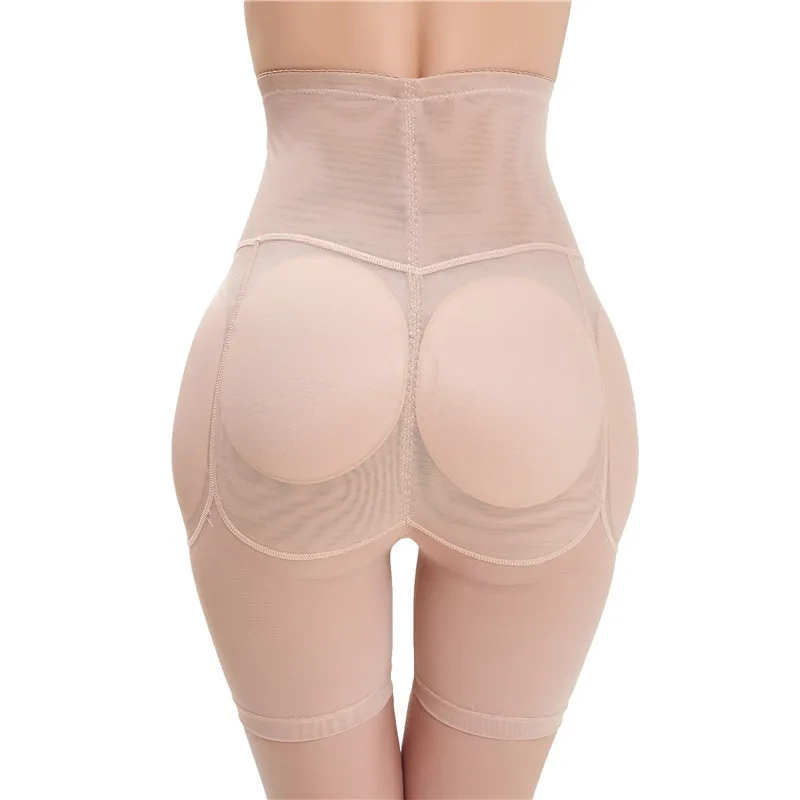 

Womens Butt Lifter Tummy Control Panties High Waist Hip Padded Panty Body Shaper Thigh Slimmer Shapewear, Black, nude