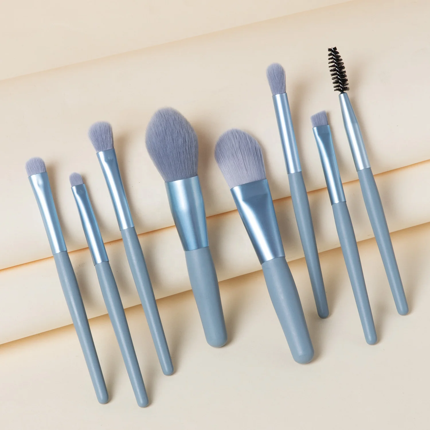 

8pcs Mini Macarons In Four Colors Handle Brushes Make up High Quality Cosmetic Set No Logo Make-up Private Label Makeup Brush S