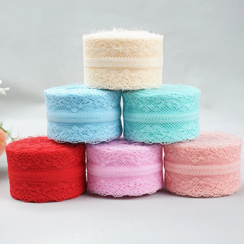 

4MM Wholesale Embroidery Flower Lace Trim Fabric Roll White Lace Ribbon