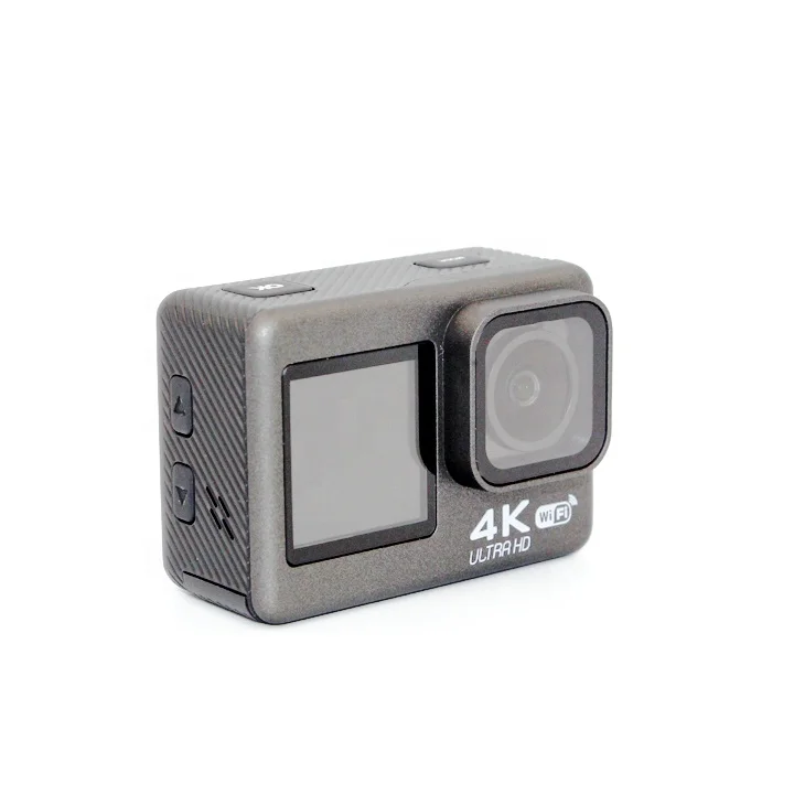 

sales promote high quality 4K 60fps video 24mp Dual Screen waterproof action sports camera with anti shake