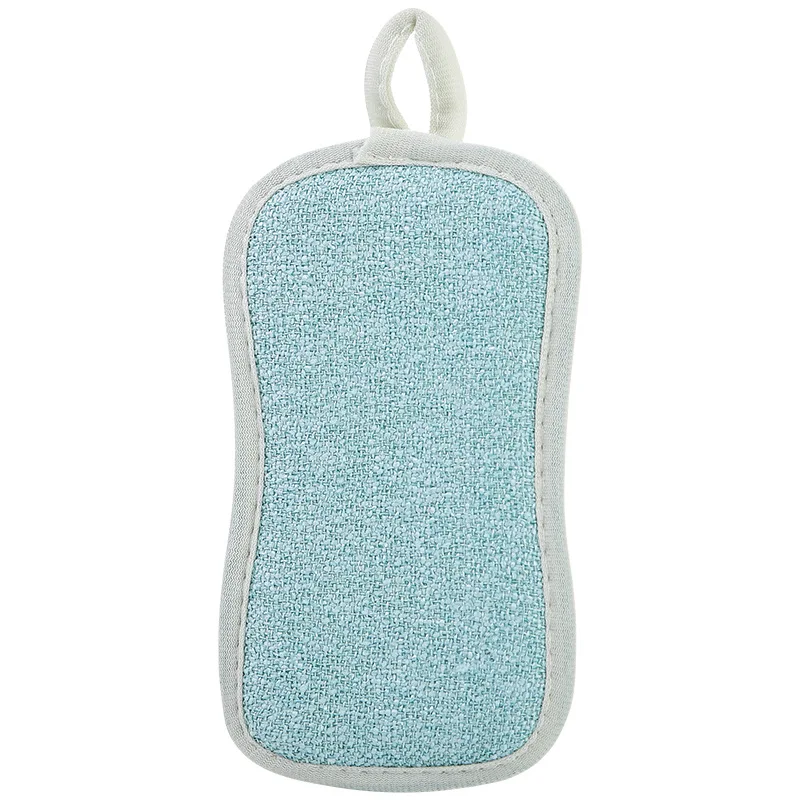 

Household kitchen pure color not hurt pot washing artifact double-sided sponge magic cloth Dishwashing cleaning brush