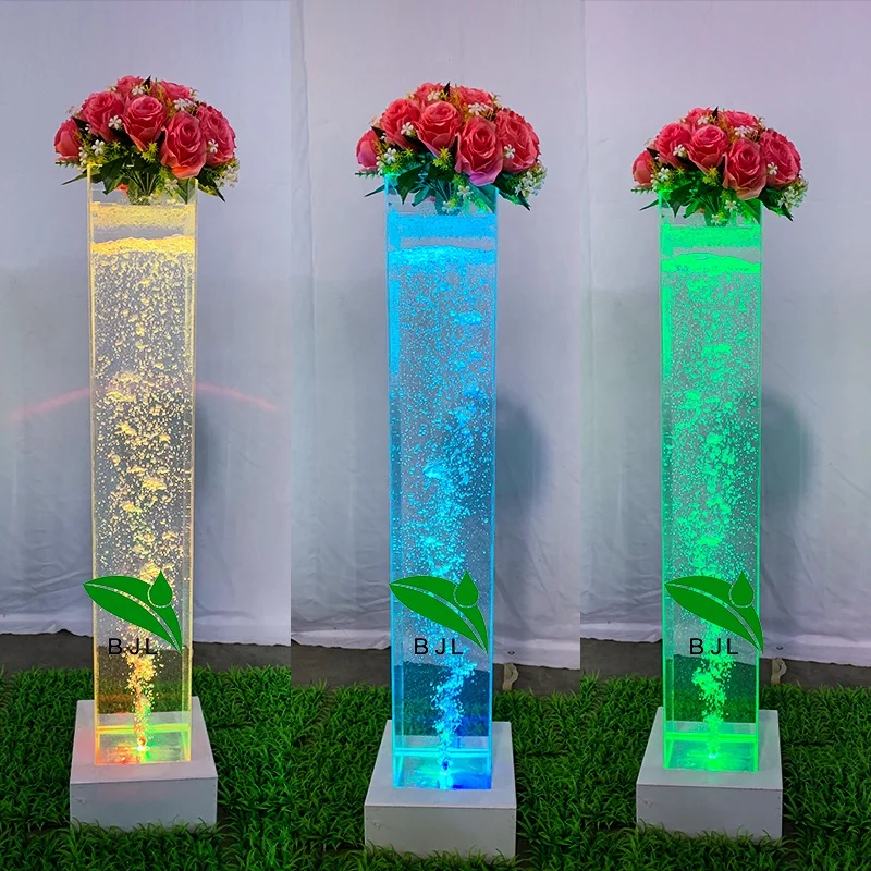 

indoor LED lighting decoration acrylic aquarium water bubble column lamp